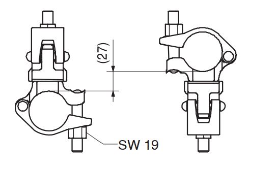 SWIVEL COUPLER DK1 48/48 GALV - Image 2