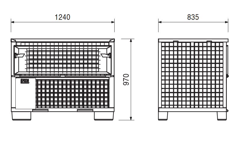 WIRE GRATE BOX, 80X120 - Image 2