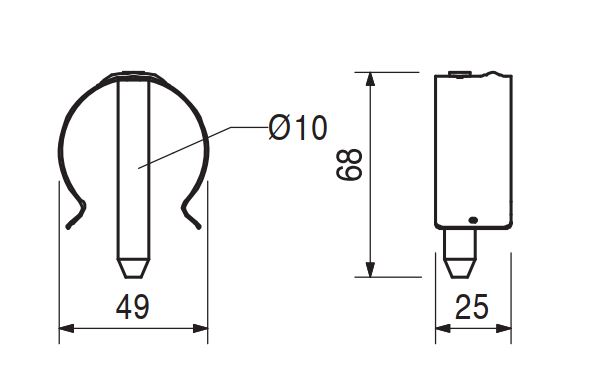 LOCKING PIN D48, GALV. - Image 2