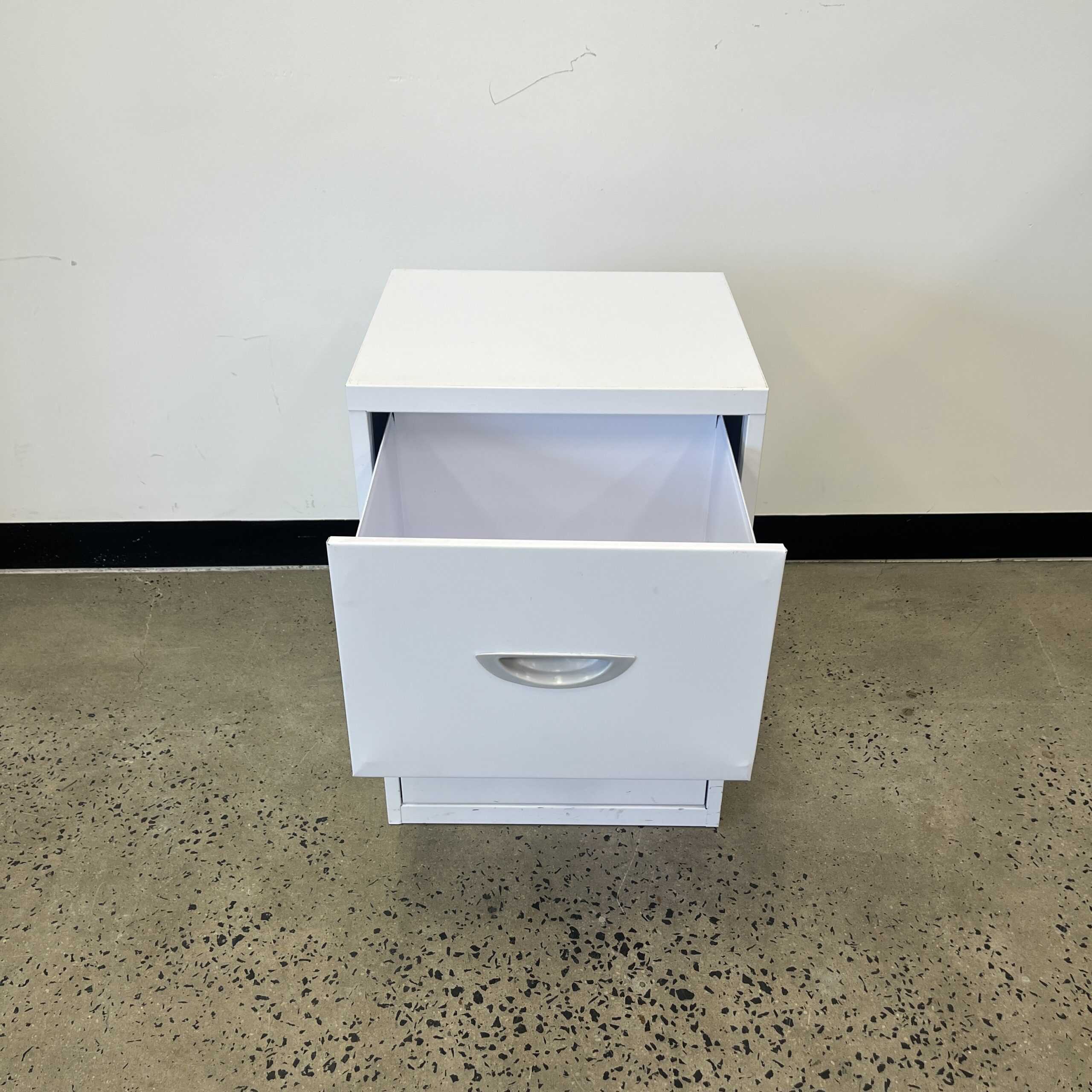 Metal 2 Drawer Pedestal - White - Image 3