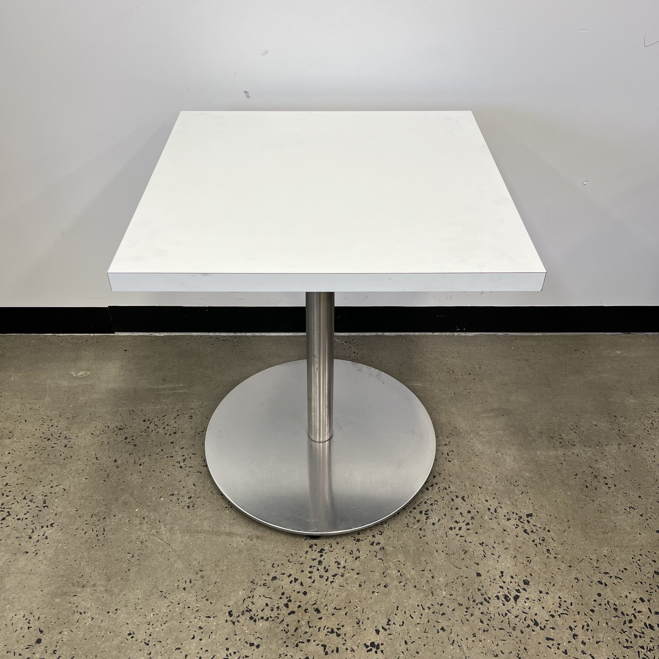 Cafe-Style White Square Table - Image 2