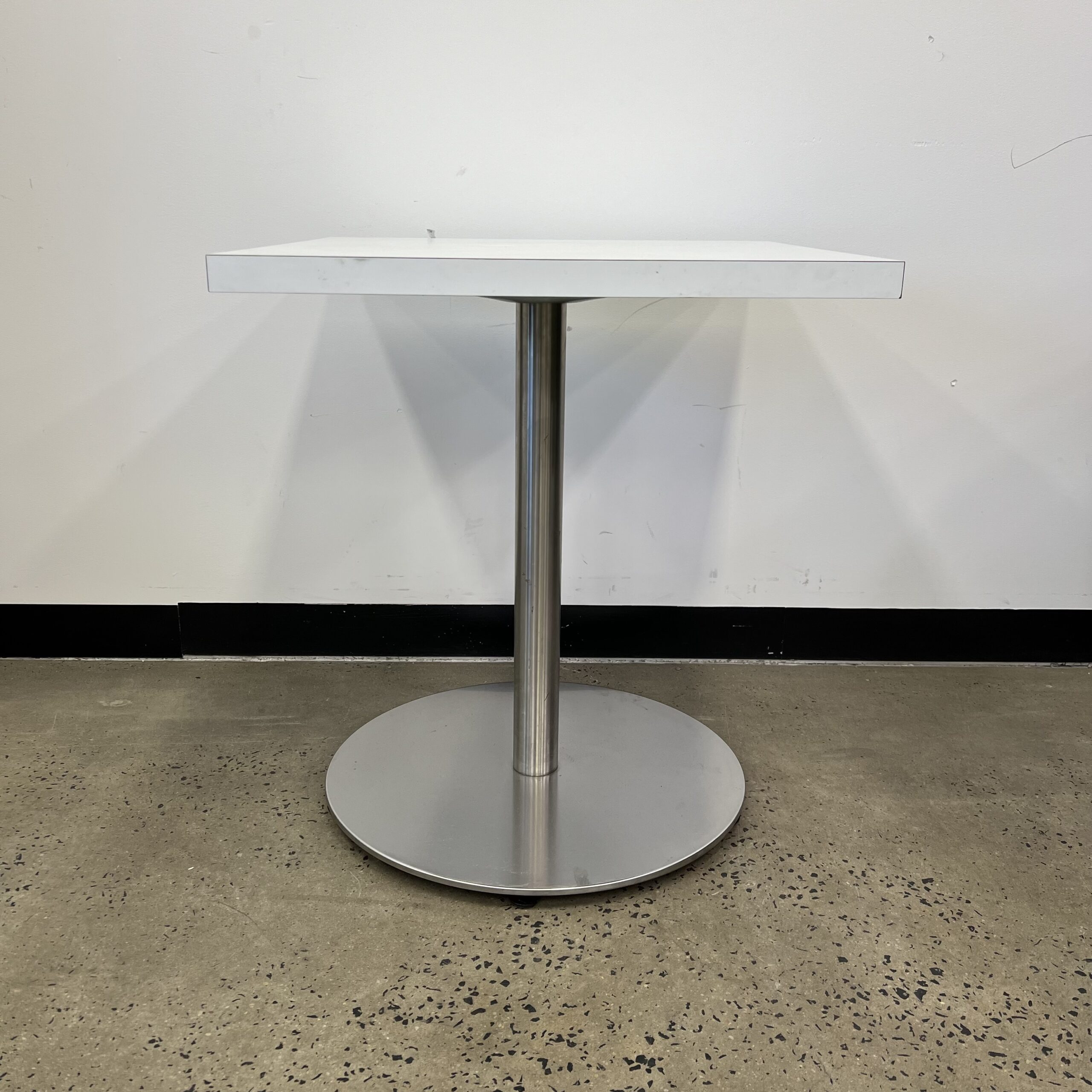 Cafe-Style White Square Table - Image 3