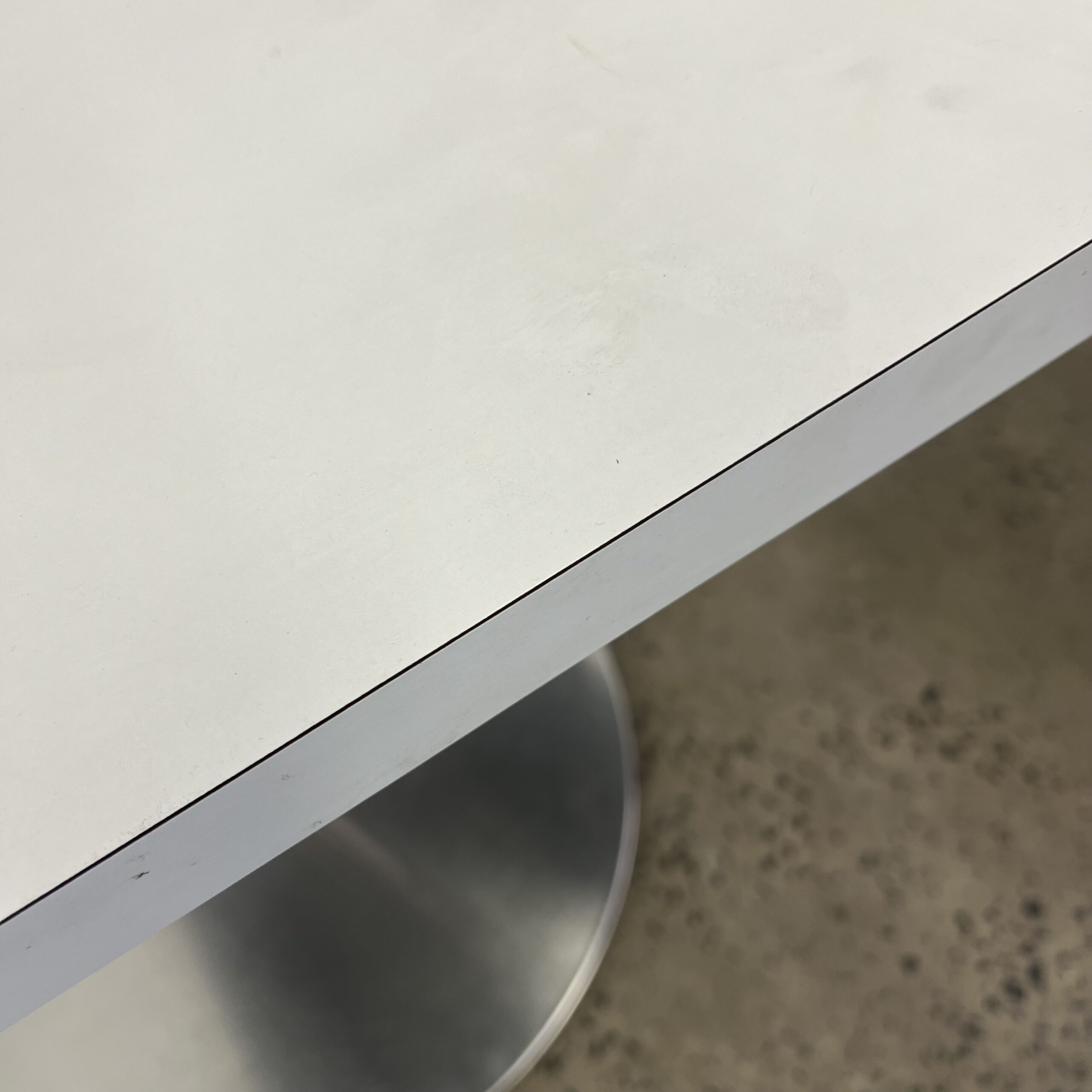 Cafe-Style White Square Table - Image 4
