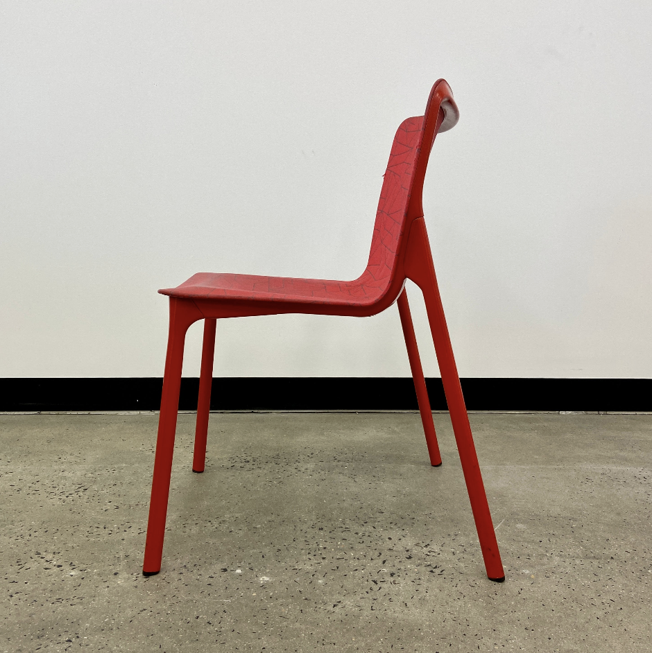 Wilkhahn Chassis Visitor Chair Red - Image 4